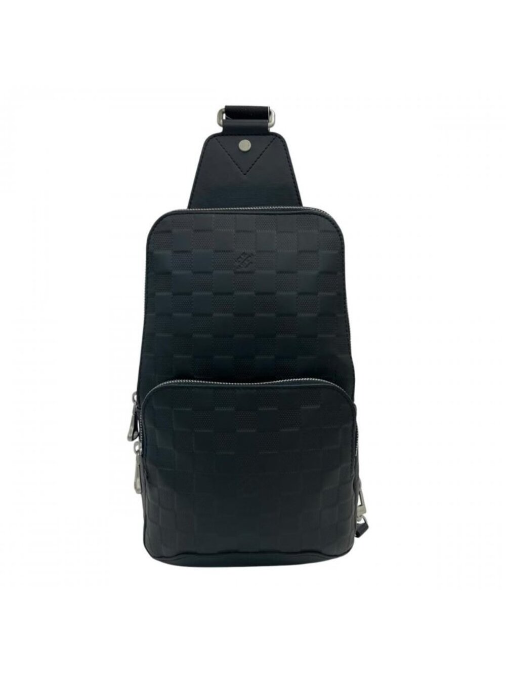 Louis Vuitton Belt Bag Damier Infini Avenue Crossbody Calfskin Black Silver
